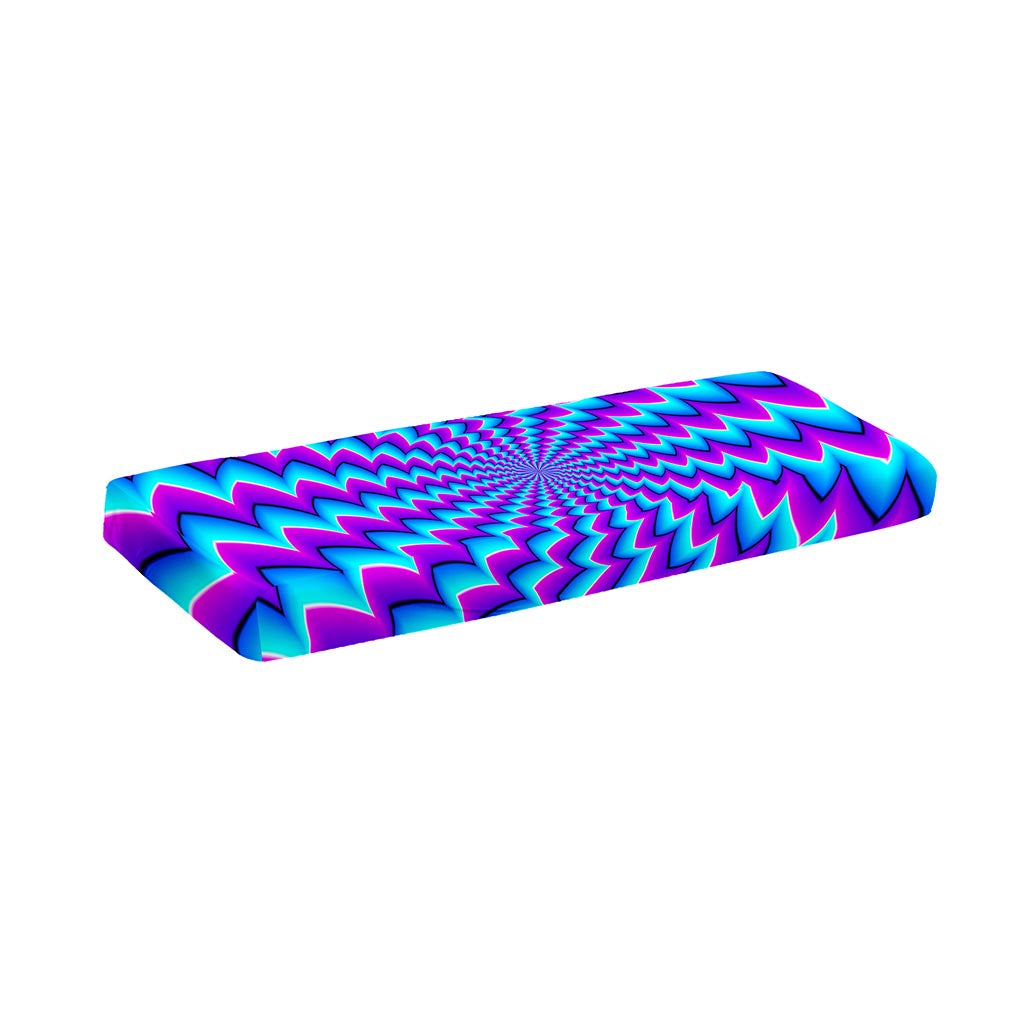 Blue Dizzy Moving Optical Illusion Piano Keyboard Cover