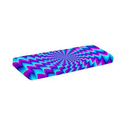 Blue Dizzy Moving Optical Illusion Piano Keyboard Cover