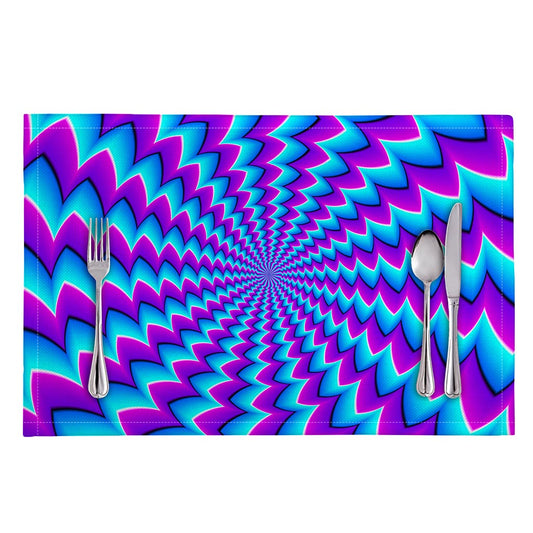 Blue Dizzy Moving Optical Illusion Placemat