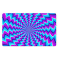 Blue Dizzy Moving Optical Illusion Polyester Doormat