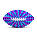 Blue Dizzy Moving Optical Illusion Rugby Ball