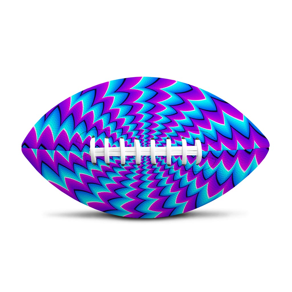 Blue Dizzy Moving Optical Illusion Rugby Ball