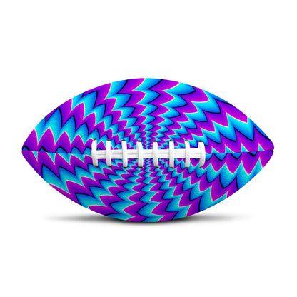 Blue Dizzy Moving Optical Illusion Rugby Ball
