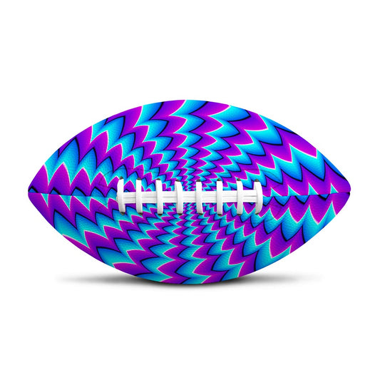 Blue Dizzy Moving Optical Illusion Rugby Ball