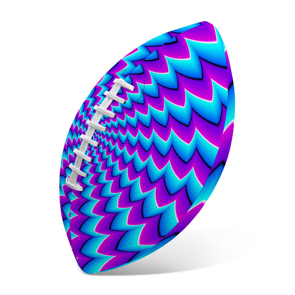 Blue Dizzy Moving Optical Illusion Rugby Ball