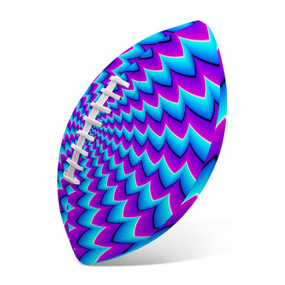 Blue Dizzy Moving Optical Illusion Rugby Ball