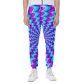 Blue Dizzy Moving Optical Illusion Joggers