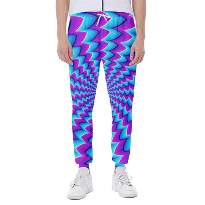 Blue Dizzy Moving Optical Illusion Scuba Joggers