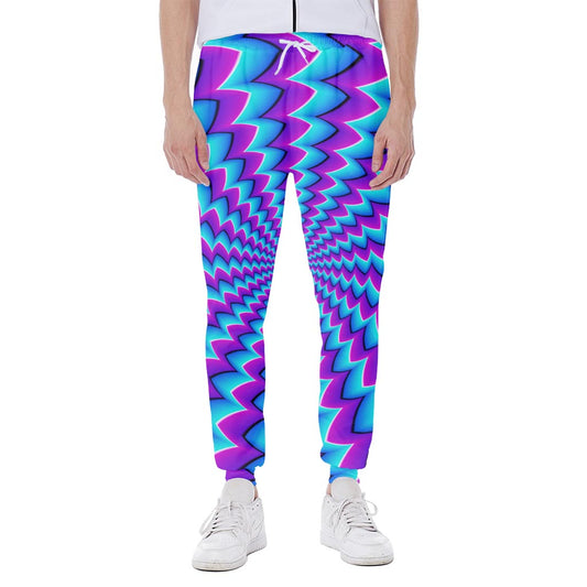 Blue Dizzy Moving Optical Illusion Scuba Joggers