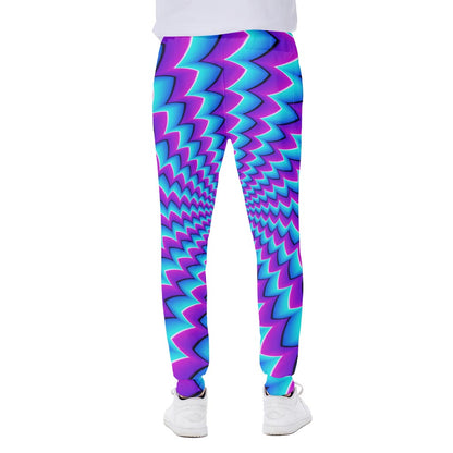 Blue Dizzy Moving Optical Illusion Scuba Joggers