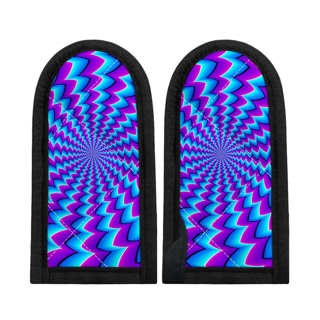 Blue Dizzy Moving Optical Illusion Skillet Handle Cover