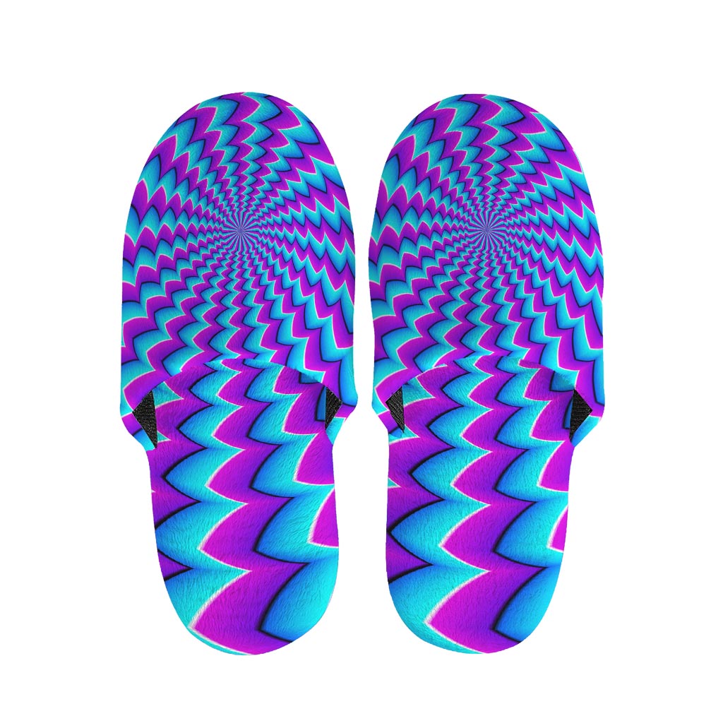 Blue Dizzy Moving Optical Illusion Slippers