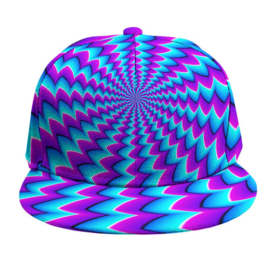 Blue Dizzy Moving Optical Illusion Snapback Cap