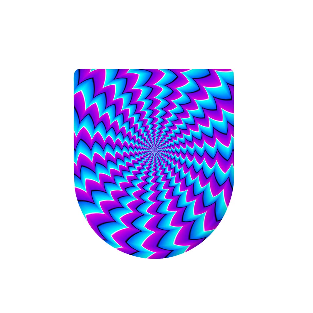 Blue Dizzy Moving Optical Illusion Toilet Lid Cover