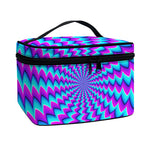 Blue Dizzy Moving Optical Illusion Travel Makeup Bag