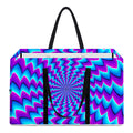 Blue Dizzy Moving Optical Illusion Utility Tote Bag