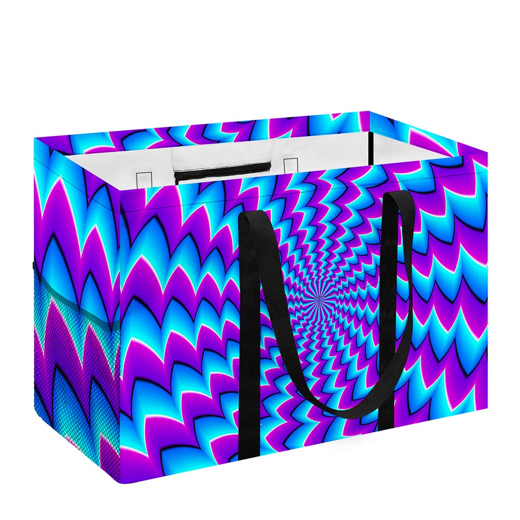 Blue Dizzy Moving Optical Illusion Utility Tote Bag
