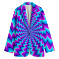 Blue Dizzy Moving Optical Illusion Women's Blazer