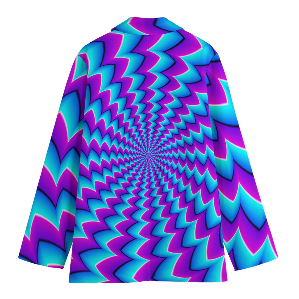 Blue Dizzy Moving Optical Illusion Women's Blazer