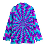 Blue Dizzy Moving Optical Illusion Women's Blazer