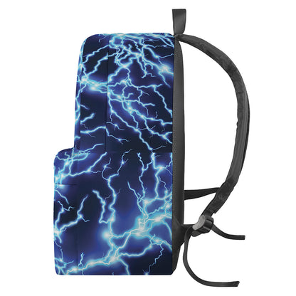Blue Electric Lightning Print Backpack