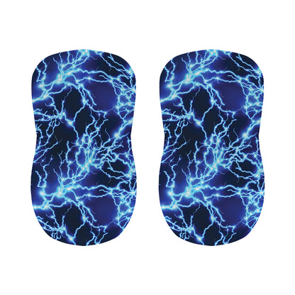 Blue Electric Lightning Print Bar Stool Covers