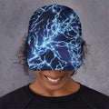 Blue Electric Lightning Print Baseball Cap