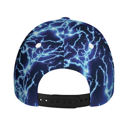Blue Electric Lightning Print Baseball Cap