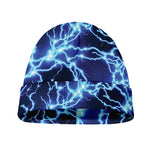 Blue Electric Lightning Print Beanie