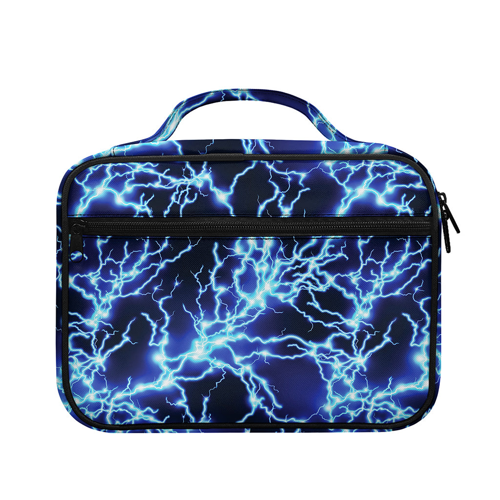 Blue Electric Lightning Print Briefcase Bible Bag