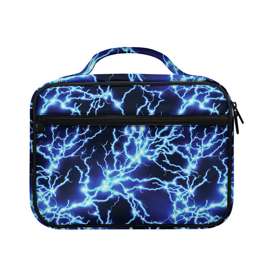 Blue Electric Lightning Print Briefcase Bible Bag