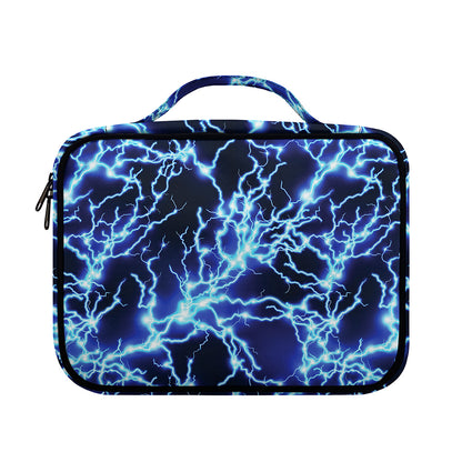 Blue Electric Lightning Print Briefcase Bible Bag