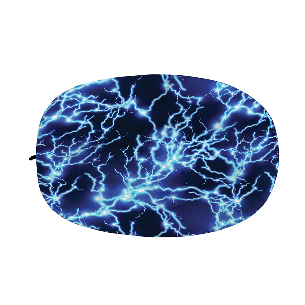Blue Electric Lightning Print Car Side Mirror Covers