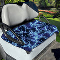 Blue Electric Lightning Print Golf Cart Seat Cover