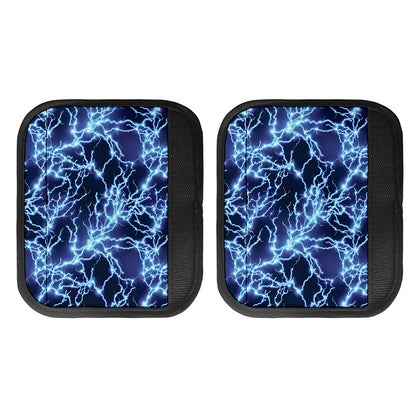 Blue Electric Lightning Print Handle Covers