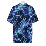 Blue Electric Lightning Print Hawaiian Shirt
