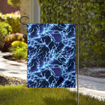 Blue Electric Lightning Print House Flag