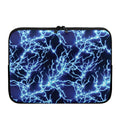 Blue Electric Lightning Print Laptop Sleeve
