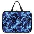 Blue Electric Lightning Print Laptop Sleeve With Handle