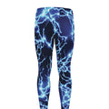 Blue Electric Lightning Print Men's Leggings