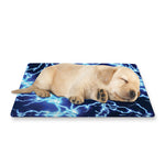 Blue Electric Lightning Print Pet Cooling Mat Cover