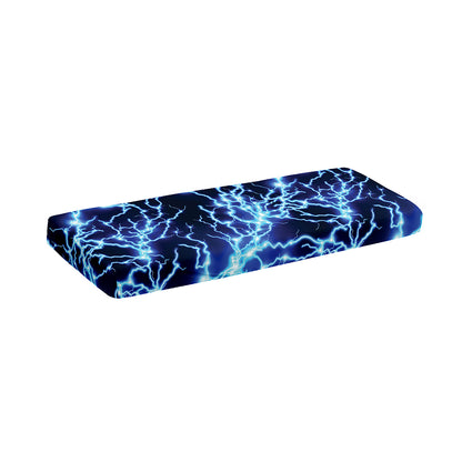 Blue Electric Lightning Print Piano Keyboard Cover