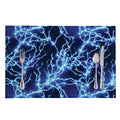 Blue Electric Lightning Print Placemat