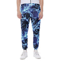 Blue Electric Lightning Print Joggers