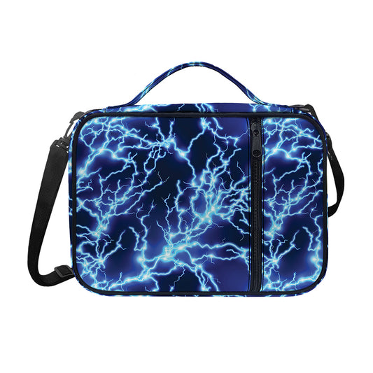 Blue Electric Lightning Print Shoulder Strap Bible Bag