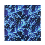Blue Electric Lightning Print Silk Bandana