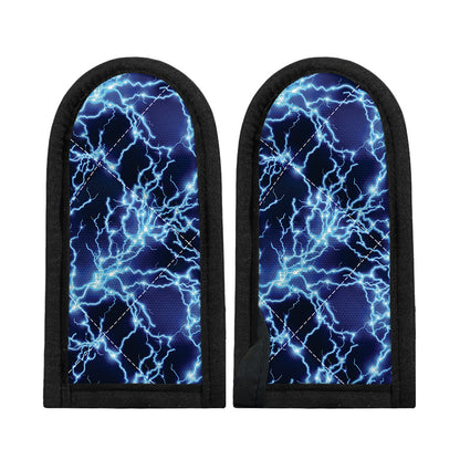 Blue Electric Lightning Print Skillet Handle Cover
