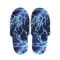 Blue Electric Lightning Print Slippers