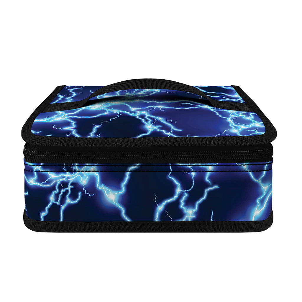 Blue Electric Lightning Print Small Lunch Bag