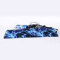 Blue Electric Lightning Print Sports Towel
